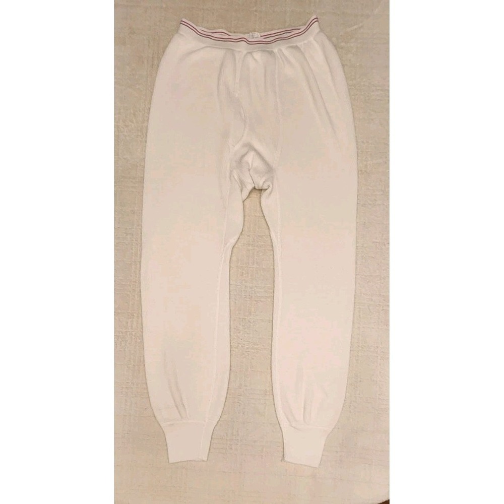 J.E.‎ Morgan Arctex Long Johns Thermal Pants White Vintage XL USA 28" inseam